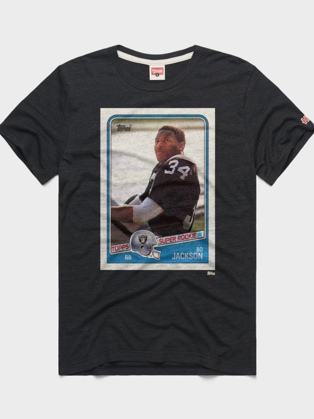 Homage 1988 Topps Bo Jackson Raiders Football T shirt